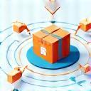 Icon of automated order routing and branded packing