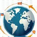 Icon illustrating multi-carrier optimization for fast and cost-effective global delivery