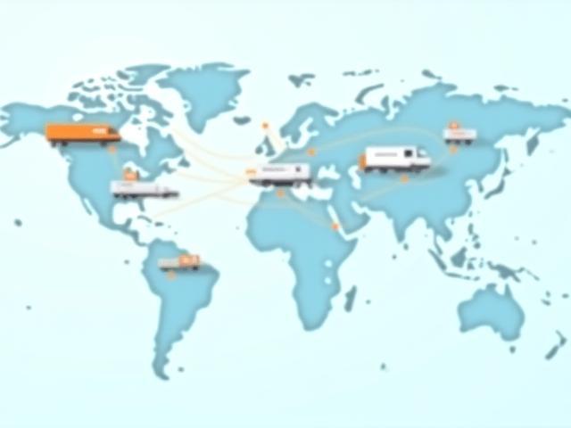 Global delivery network and carrier partnerships illustration