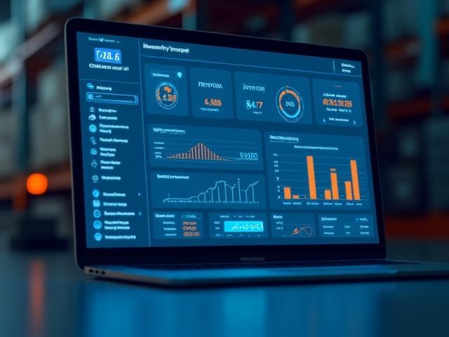 Screenshot of inventory management dashboard with AI forecasting